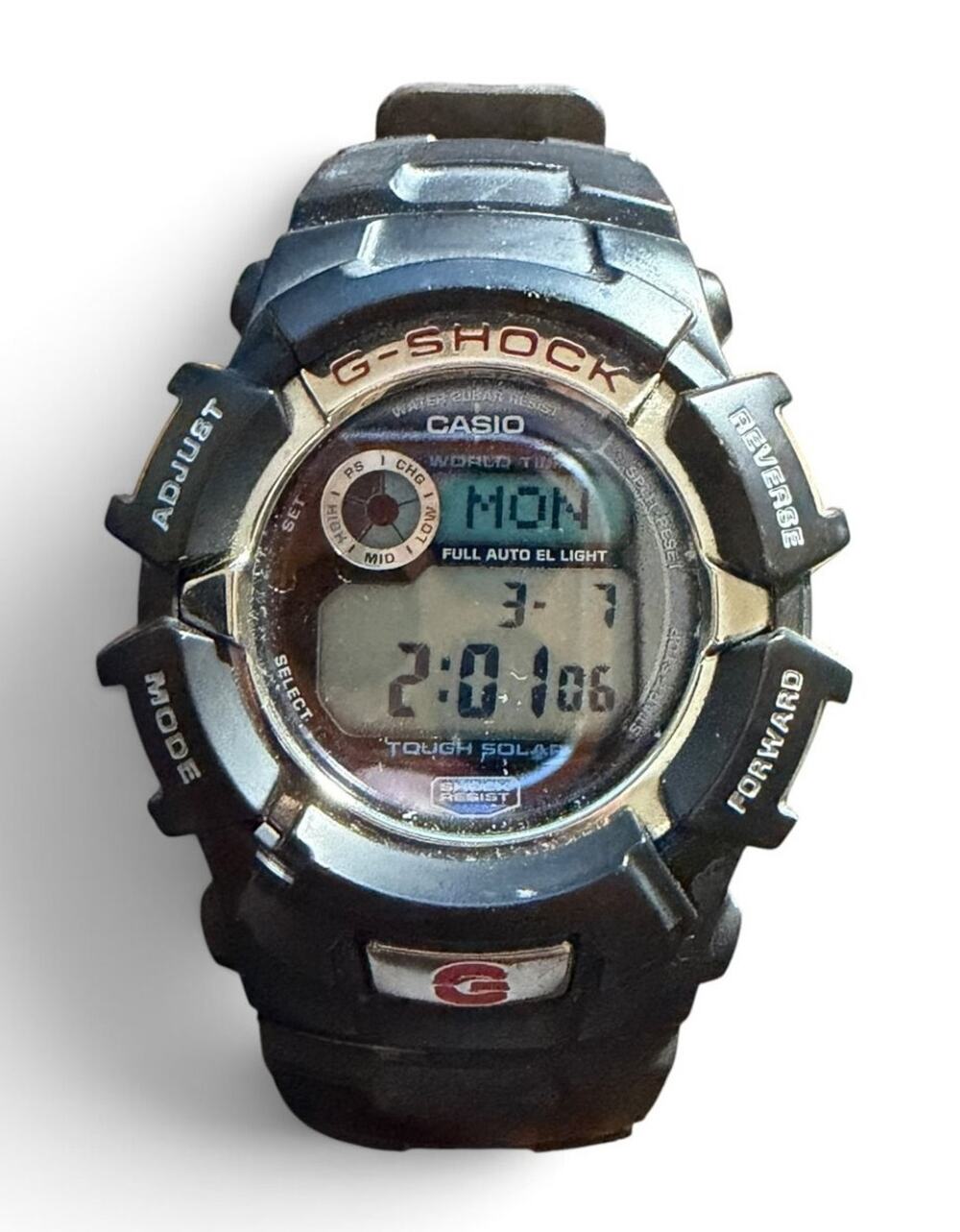 Casio G-Shock G-2310R Tough Solar Digital Watch Module 2184 Black Resin Vintage